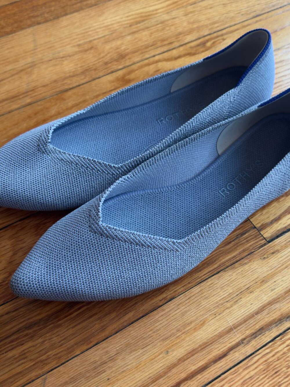 Blue Pointed Toe Flats – Size 10 – Worn Once (Wedding) – Excellent Condition
